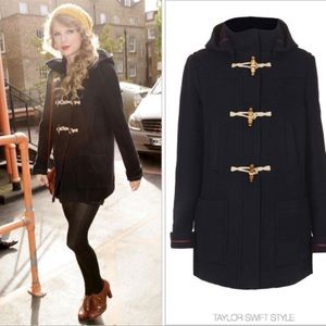 Free People Long Navy Duffle Coat